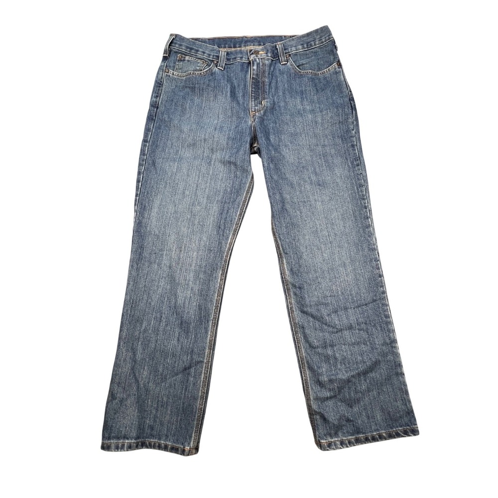 Carhartt Blue Relaxed Fit Straight Leg Denim Jeans Mens 36x30